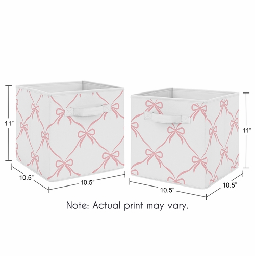 Ballerina and Ballet Bows Collection Foldable Fabric Storage Bins - alt image 2