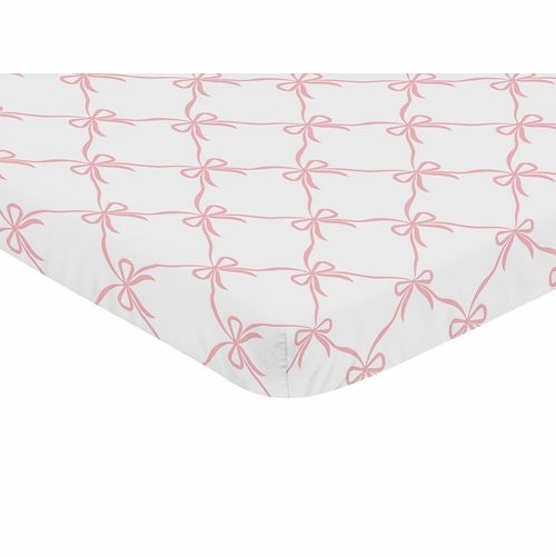 Ballerina and Ballet Bows Collection Mini Crib Sheet - alt image 1