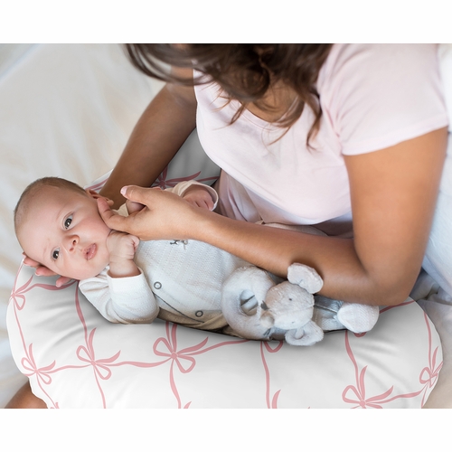 Ballerina and Ballet Bows Collection Nursing Breastfeeding Pillow Cover - alt image 1