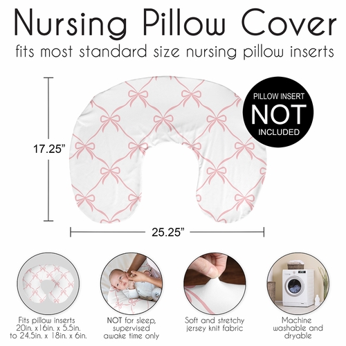 Ballerina and Ballet Bows Collection Nursing Breastfeeding Pillow Cover - alt image 5