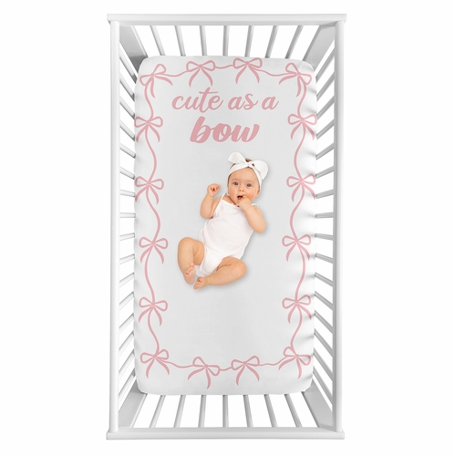 Ballerina and Ballet Bows Collection Photo Op Crib Sheet