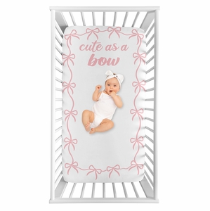 Ballerina and Ballet Bows Collection Photo Op Crib Sheet
