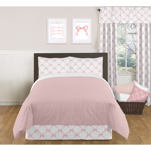 Ballerina and Ballet Bows Collection Queen Bed Skirt - alt image 1