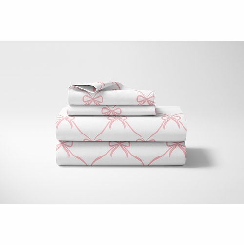 Ballerina and Ballet Bows Collection Queen Sheet Set - alt image 1