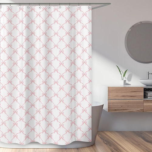 Ballerina and Ballet Bows Collection Shower Curtain - alt image 1