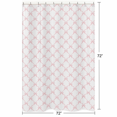 Ballerina and Ballet Bows Collection Shower Curtain - alt image 4