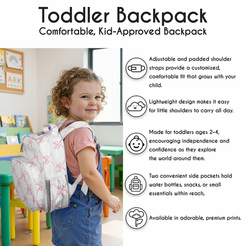 Ballerina and Ballet Bows Collection Small Toddler Backpack - alt image 1
