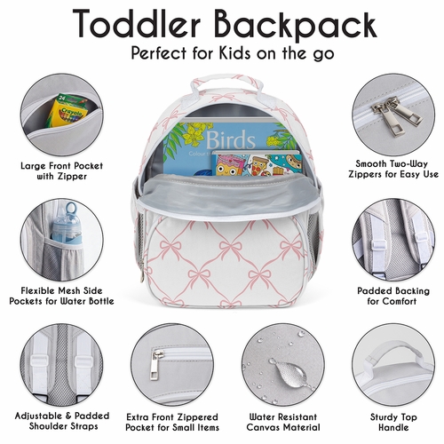 Ballerina and Ballet Bows Collection Small Toddler Backpack - alt image 5