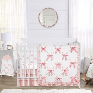 Ballerina and Ballet Bows Collection Sweet Jojo Designs 6 Piece Crib Bedding + BreathableBaby Breathable Mesh Liner