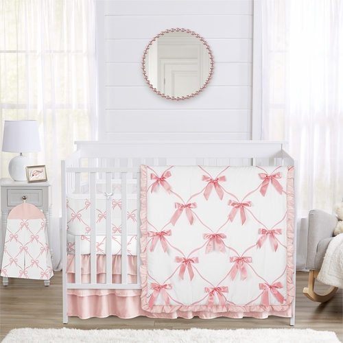Ballerina and Ballet Bows Collection Sweet Jojo Designs 6 Piece Crib Bedding + BreathableBaby Breathable Mesh Liner