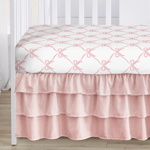 Ballerina and Ballet Bows Collection Sweet Jojo Designs 6 Piece Crib Bedding + BreathableBaby Breathable Mesh Liner - alt image 5