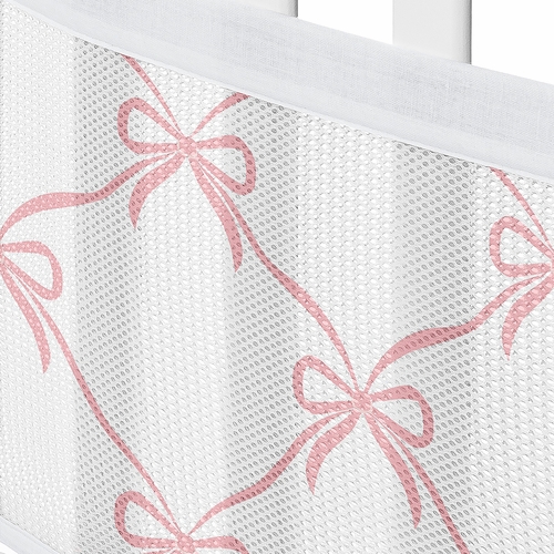 Ballerina and Ballet Bows Collection Sweet Jojo Designs + BreathableBaby Breathable Mini Mesh Crib Liner - alt image 4