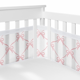 Ballerina and Ballet Bows Collection Sweet Jojo Designs + BreathableBaby Breathable Mini Mesh Crib Liner