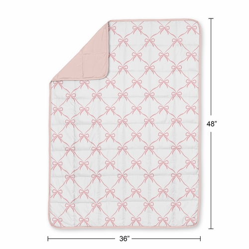 Ballerina and Ballet Bows Collection Toddler 5lbs Weighted Blanket for Kids - alt image 3