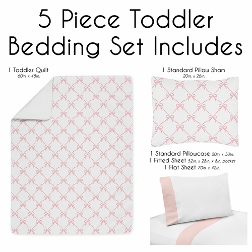 Ballerina and Ballet Bows Collection Toddler Bedding - alt image 2