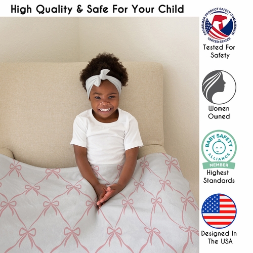 Ballerina and Ballet Bows Collection Toddler Blanket Baby Swaddle - alt image 1