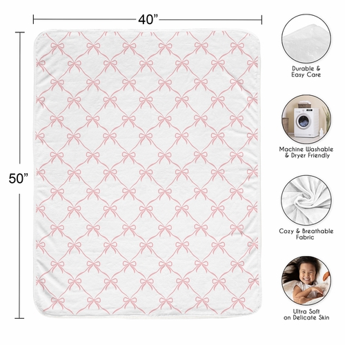 Ballerina and Ballet Bows Collection Toddler Blanket Baby Swaddle - alt image 2
