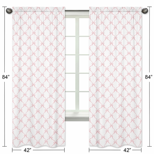 Ballerina and Ballet Bows Collection Window Panels - Set of 2 - alt image 4
