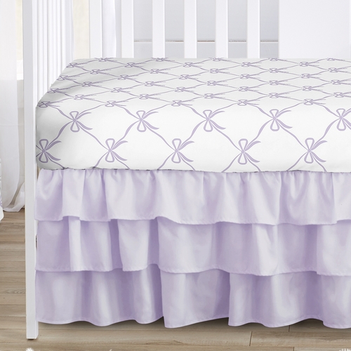 Ballerina and Ballet Bows Purple Collection 4 Piece Crib Bedding - alt image 5