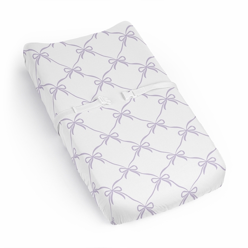 Ballerina and Ballet Bows Purple Collection Changing Pad Cover Sheet