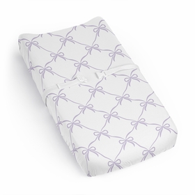 Ballerina and Ballet Bows Purple Collection Changing Pad Cover Sheet