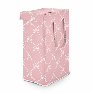 Ballerina and Ballet Pink Bows Collection Laundry Hamper with Handles