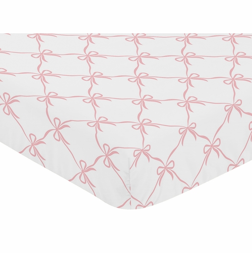 Ballerina and Bows Collection Crib Sheet - Bow Print - alt image 2