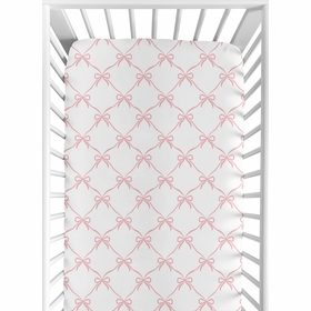 Ballerina and Bows Collection Crib Sheet - Bow Print