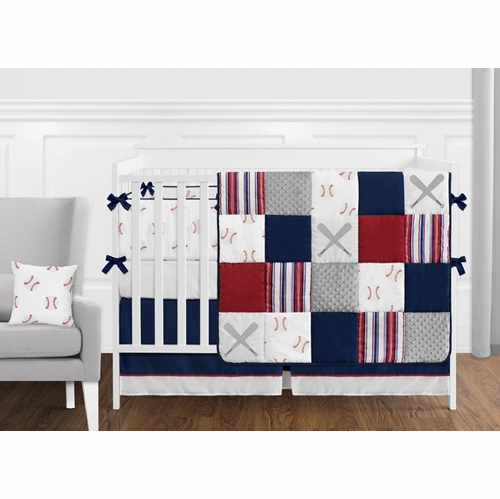 Baseball Patch 9 Piece  Crib Bedding Collection
