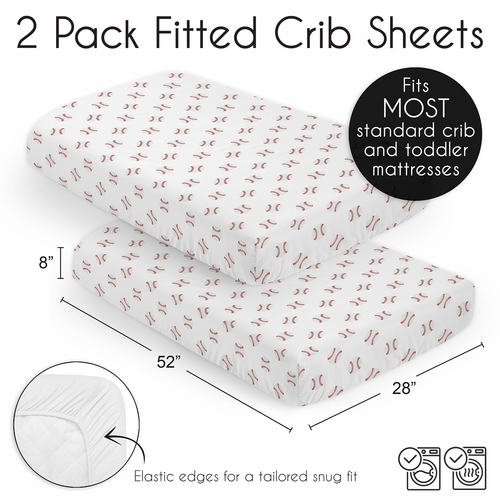 Baseball Patch Collection 2 Pack Crib Sheets - alt image 5