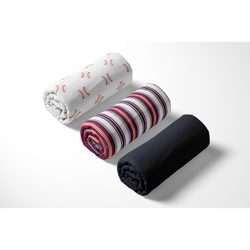 Baseball Patch Collection 3 Pack Crib Sheets - alt image 4