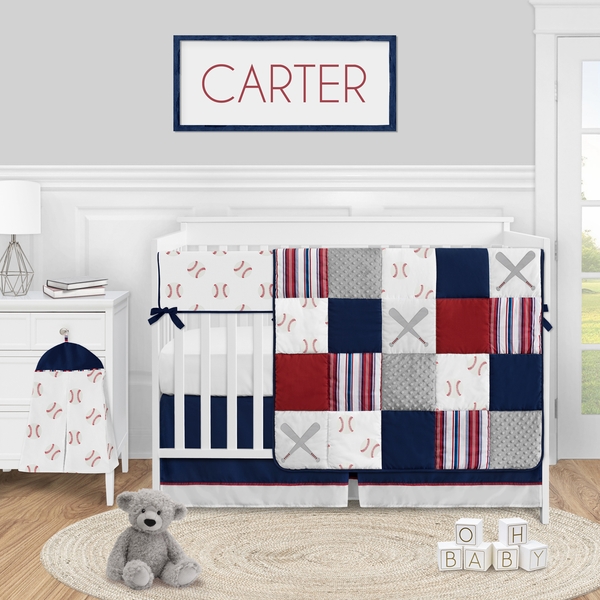Baseball Patch Collection 5 Piece Crib Bedding