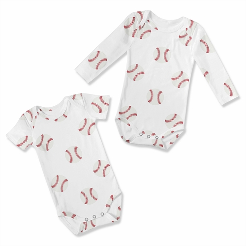 Baseball Patch Collection 6-12M Baby Clothes Bodysuits - 2 Pack Set