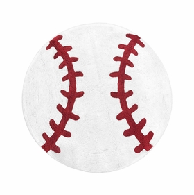 Baseball Patch Collection Accent Floor Rug