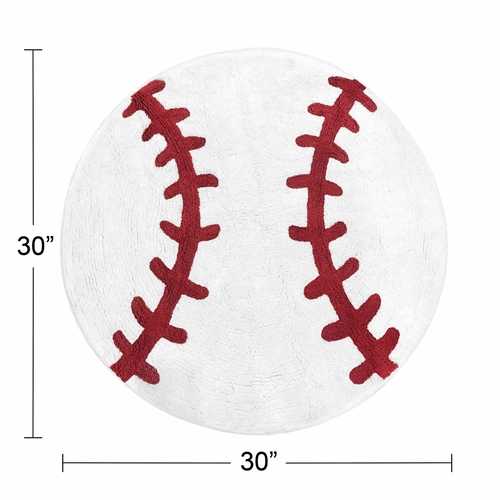 Baseball Patch Collection Accent Floor Rug - alt image 1