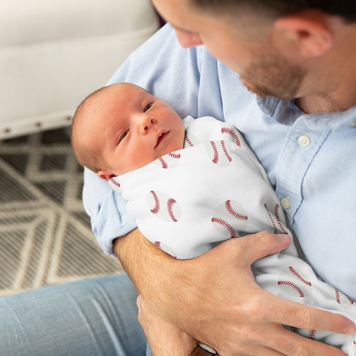 Baseball Patch Collection Baby Swaddle Blanket - alt image 2