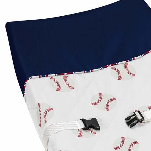 Baseball Patch Collection Changing Pad Cover - alt image 3