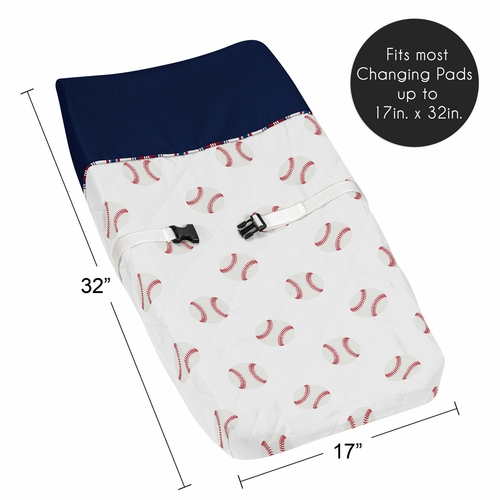 Baseball Patch Collection Changing Pad Cover - alt image 4