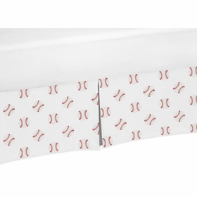 Baseball Patch Collection Crib Bed Skirt