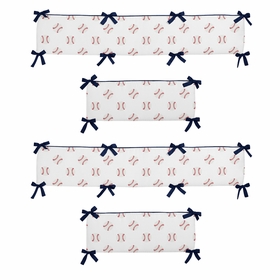 Baseball Patch Collection Crib Bumper Pad