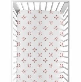 Baseball Patch Collection Crib Sheet