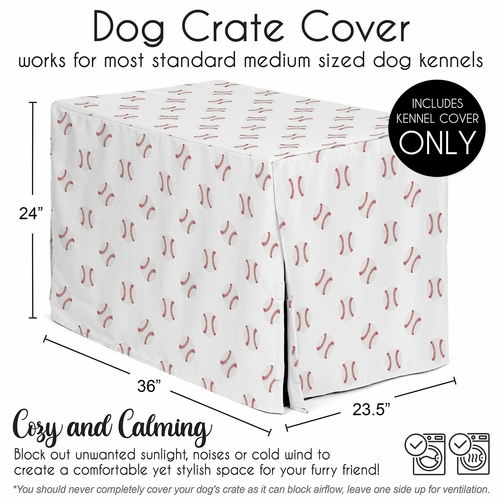 Baseball Patch Collection Dog Crate Kennel Cover 36in. - alt image 4