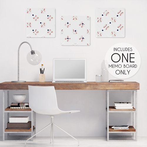 Baseball Patch Collection Fabric Memo Board - alt image 1