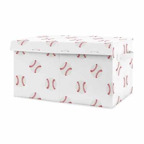Baseball Patch Collection Fabric Toy Bin Storage