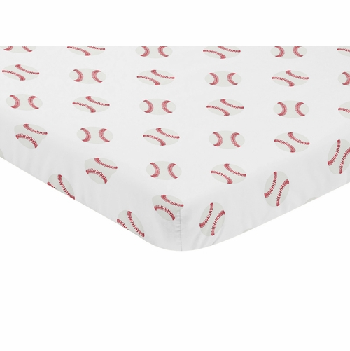 Baseball Patch Collection Mini Crib Sheet