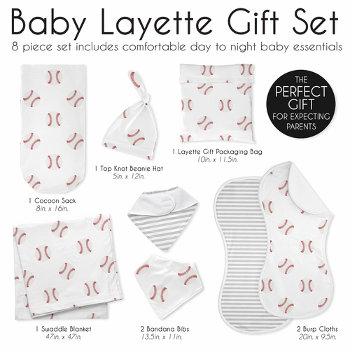 Baseball Patch Collection Newborn Baby Layette Set - alt image 5
