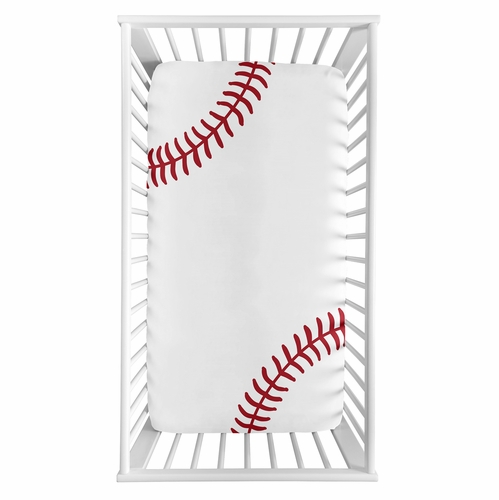Baseball Patch Collection Photo Op Crib Sheet - alt image 1