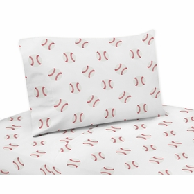 Baseball Patch Collection Queen Sheet Set