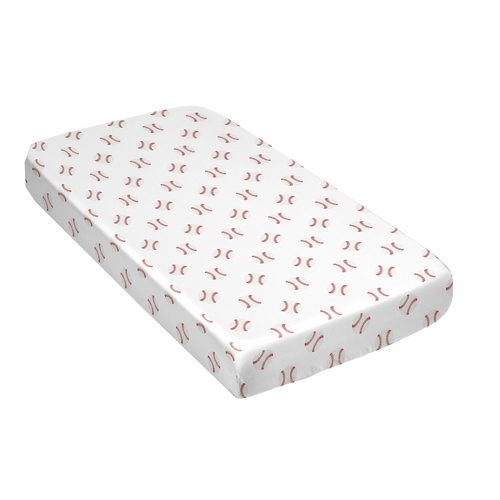 Baseball Patch Collection Satin Fitted Crib Sheet - alt image 2