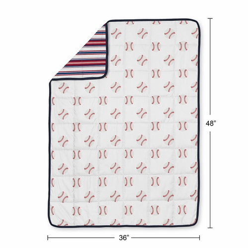 Baseball Patch Collection Toddler 5lbs Weighted Blanket for Kids - alt image 3